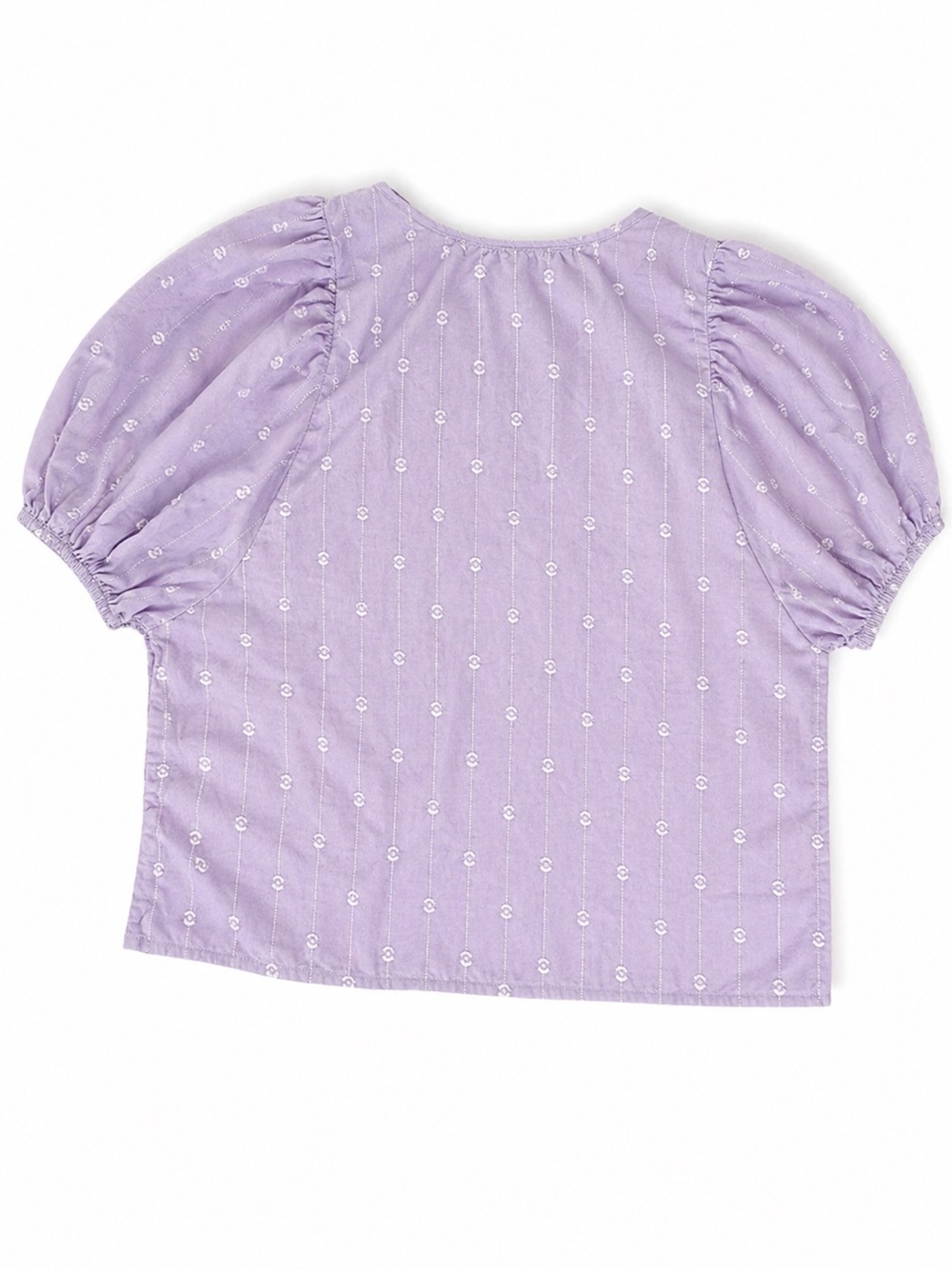 Universal Thread Blouse lavender dotted Swiss short puff sleeves size XL - Picture 4 of 9